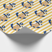 Naval Yellow Pup Annapolitan Geschenkpapier (Ecke)