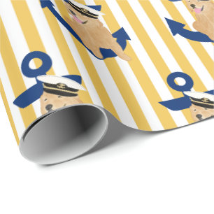 Naval Yellow Pup Annapolitan Geschenkpapier