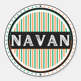 Navan City Pride Emblem – Irish Identity Runder Aufkleber
