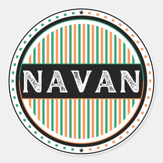 Navan City Pride Emblem – Irish Identity Runder Aufkleber (Vorderseite)