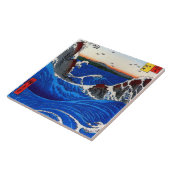 Navaro Rapids, Hiroshige Japanisch Fine Art Fliese (Seite)