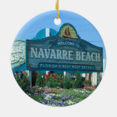 Navarra Beach Florida Begrüßungszeichen Keramikornament (Hinten)