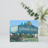 Navarra Beach, Florida, Begrüßungszeichen Postkarte (Stehend Vorderseite)