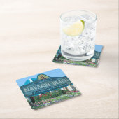 Navarra Beach, Florida, Begrüßungszeichen Rechteckiger Pappuntersetzer (Vor Ort)