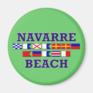Navarra Beach Round Magnet