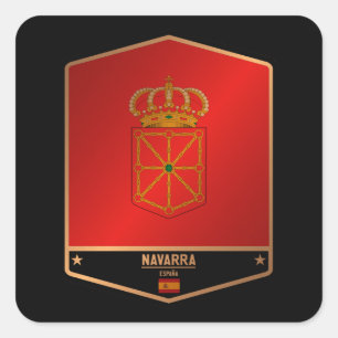 Navarra Quadratischer Aufkleber
