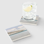 Navarre Beach Fishing Pier Steinuntersetzer (Seitenansicht)