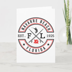 Navarre Beach Florida Fl Retro Surfer Strand Karte