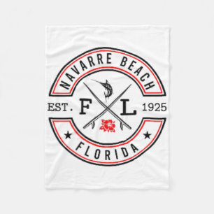 Navarre Beach Florida Fl Retro Surfer Strand vorne Fleecedecke