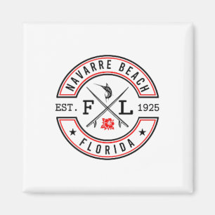 Navarre Beach Florida Fl Retro Surfer Strand vorne Magnet