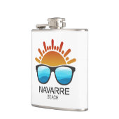 Navarre Beach Florida Sonnenbrille Flachmann (Links)