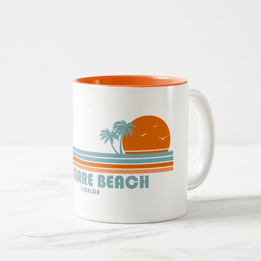 Navarre Beach Florida Sun Palm Trees Zweifarbige Tasse (VorderseiteRechts)