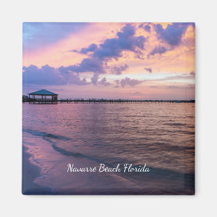 Navarre Beach Magic Hour Lila Sunset Magnet