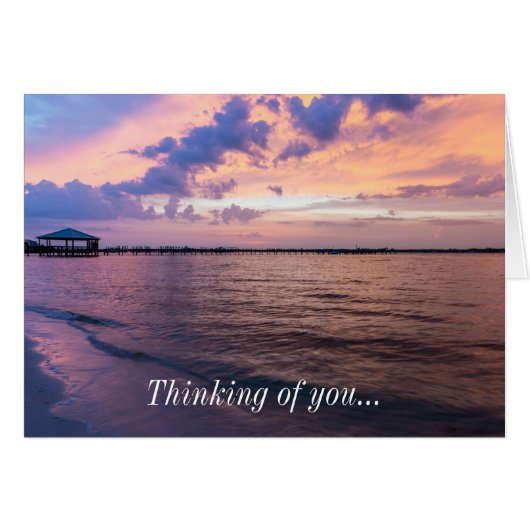 Navarre Beach Magic Hour Sunset Thinking of U Card (Vorderseite (Horizontal))