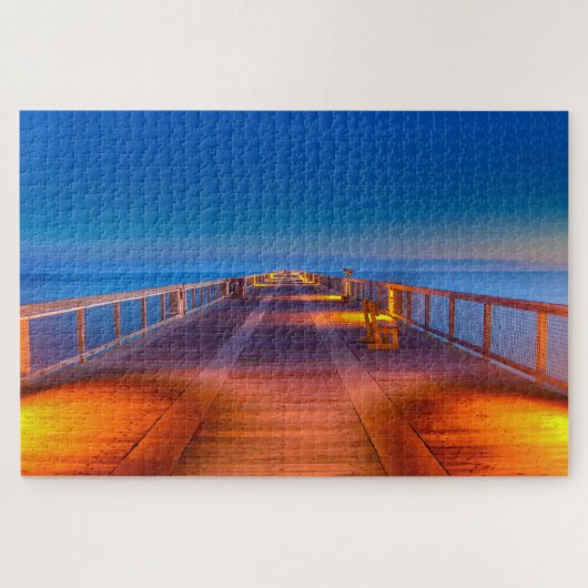 Navarre Beach Pier bei Nacht Puzzle (Horizontal)