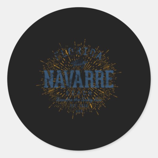 Navarre Beach Runder Aufkleber (Vorderseite)