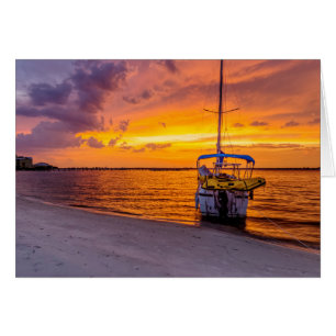 Navarre Florida Fire Sunset Grußkarte
