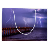 Navarre Florida Lightning Storm Große Geschenktüte (Rückseite)