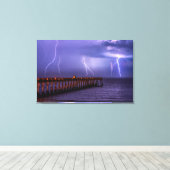 Navarre Florida Lightning Storm Leinwanddruck (Insitu (Holzboden))
