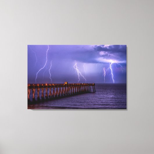 Navarre Florida Lightning Storm Leinwanddruck (Vorderseite)
