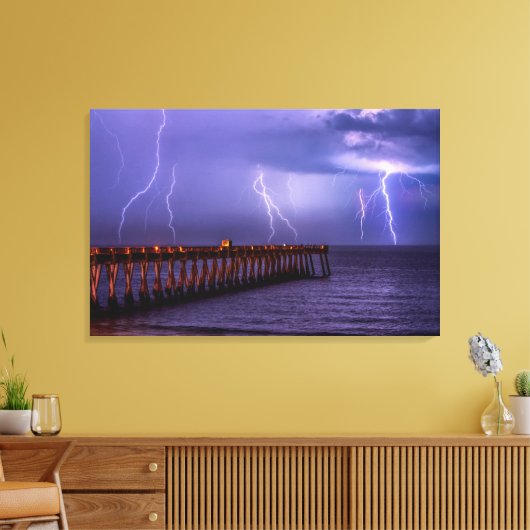 Navarre Florida Lightning Storm Leinwanddruck (Insitu (Wohnzimmer))