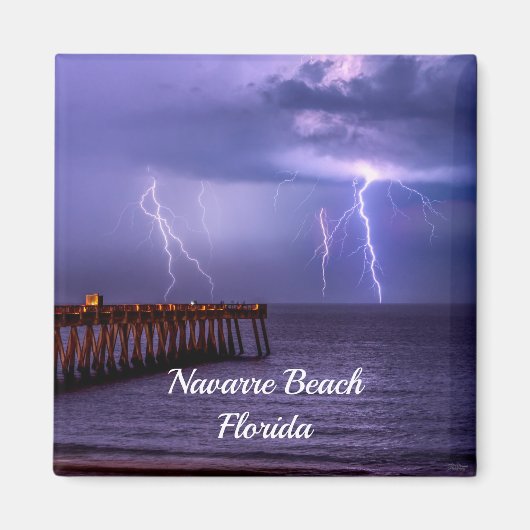 Navarre Florida Lightning Storm Magnet (Vorne)