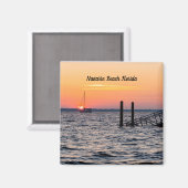 Navarre Florida Santa Rosa Sunrise Square Magnet (Vorderseite/Rückseite)