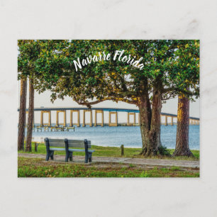 Navarre Park Bench and Bridge Blank Postcard Postkarte
