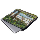 Navarre Park Bench and Bridge Laptopschutzhülle (Vorne Knopf)