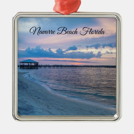 Navarre Santa Rosa Sunset Square Ornament Aus Metall (Vorne)