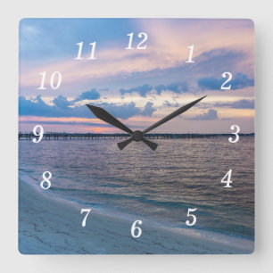 Navarre Santa Rosa Sunset Wall Clock Quadratische Wanduhr