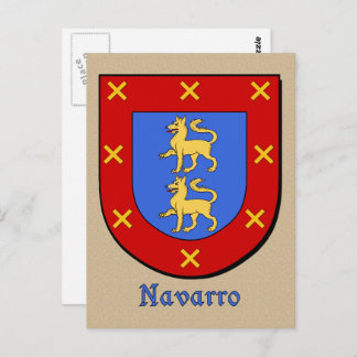 Navarro Ancestral Heraldischer Schild Postkarte
