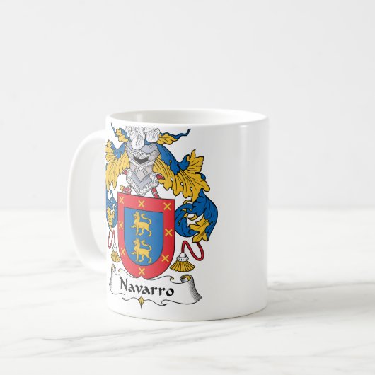 Navarro Familienwappen Kaffeetasse (Vorderseite Links)