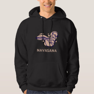 Navasana Yoga Pose Hoodie