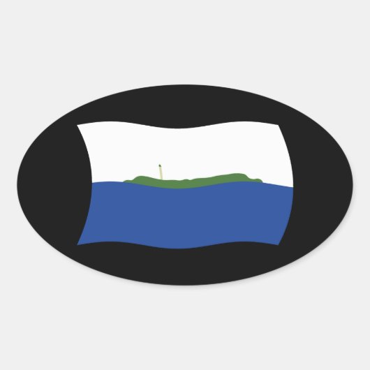 Navassa Island Flaggenaufkleber Ovaler Aufkleber (Vorderseite)