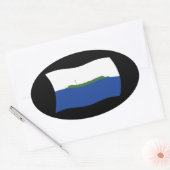 Navassa Island Flaggenaufkleber Ovaler Aufkleber (Umschlag)