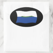 Navassa Island Flaggenaufkleber Ovaler Aufkleber (Tasche)