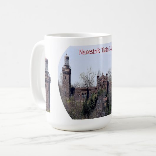 Navesink Doppellicht-Leuchtturm-Tasse Kaffeetasse (Vorderseite Links)