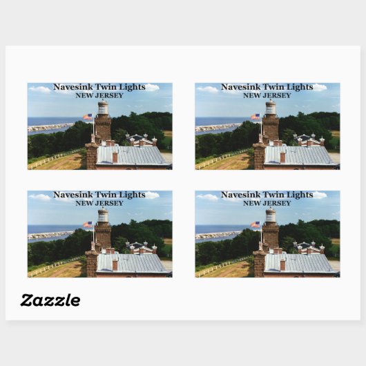 Navesink Twin Lights, New Jersey Stickers (Blatt)