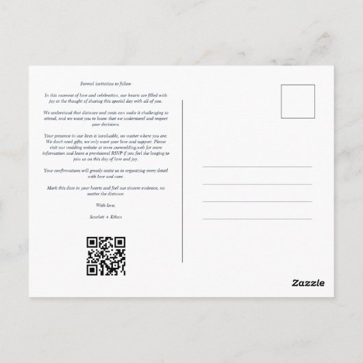 Navi Blue & Gold Minimal Initials Simple 4 Photos Postkarte (Rückseite)