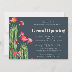 NAVI ROSA BLÜTEN WÜSTENKAKTUS FAUNA GRAND OPENING EINLADUNG