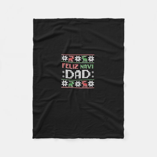 Navi Vater Navidad Funny Christmas Ugly Sweater Fa Fleecedecke (Vorderseite)