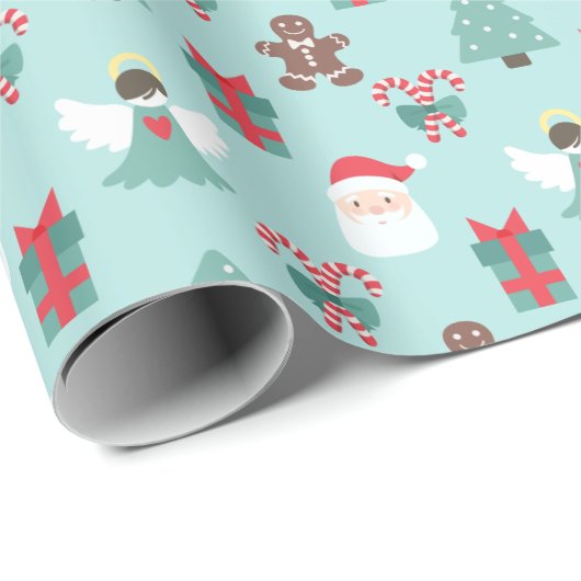 Navidad Angel Geschenkpapier (Rolleneckpunkt)