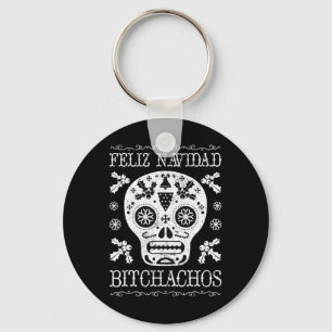 Navidad Bitchachos Funny Christmas Skull Meme Gesc Schlüsselanhänger