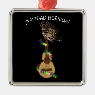 Navidad Boricua Cuatro Puertorriqueno Ornament Aus Metall