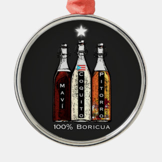Navidad Boricua Puerto Rico Mavi Coquito Pitorro Ornament Aus Metall