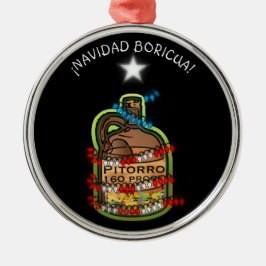 Navidad Boricua Puerto Rico Merry Xmas Ornament Aus Metall