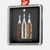 Navidad Boricua Puerto Rico Traditionelle Getränke Ornament Aus Metall (Links)