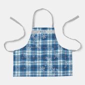  Navidad Elegante Cuadriculado Azul  Schürze (Vorderseite)