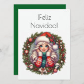 Navidad Feliz Feiertagskarte (Vorne/Hinten)